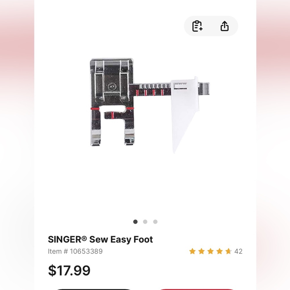 Singer sew easy foot